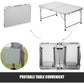 Folding Camping Table with Adjustable Height Legs, 1.2M Lightweight Aluminum Table, Indoor Outdoor