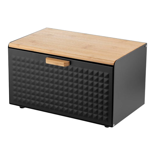 MHome Elegant Bamboo Lid Bread Bin-Various Colours