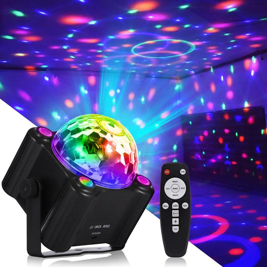 Party Lights Disco Ball Light,Dj Disco Light Sound Activated LED Light 6 Colors for Home Room Dance Parties Birthday Karaoke Hall