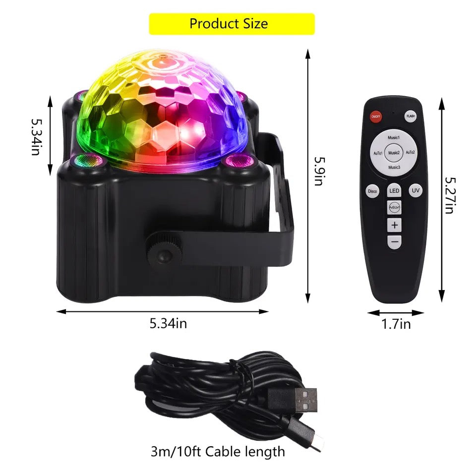 Party Lights Disco Ball Light,Dj Disco Light Sound Activated LED