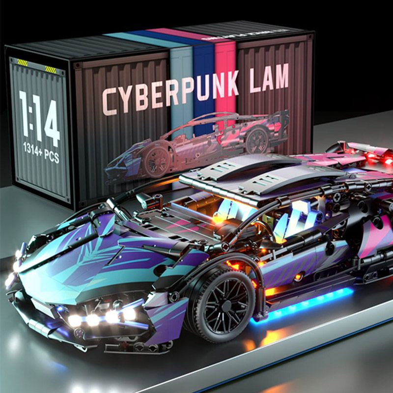 Lamborghini Cyberpunk Assembled Racing Car