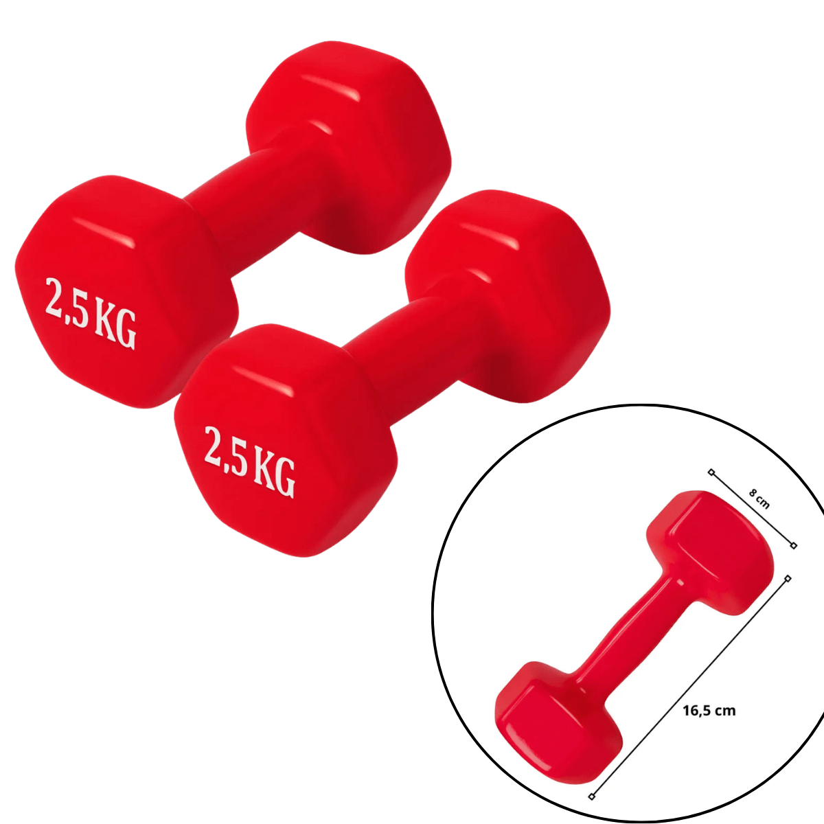 Pro-Sportz 10kg Hexagonal Dumbbell Set + Carrying Case