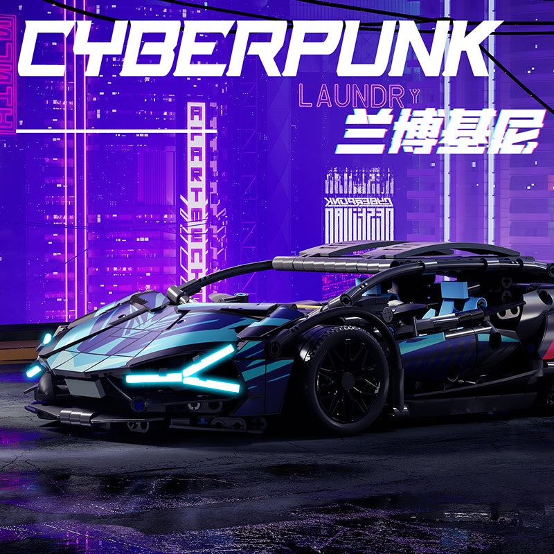 Lamborghini Cyberpunk Assembled Racing Car
