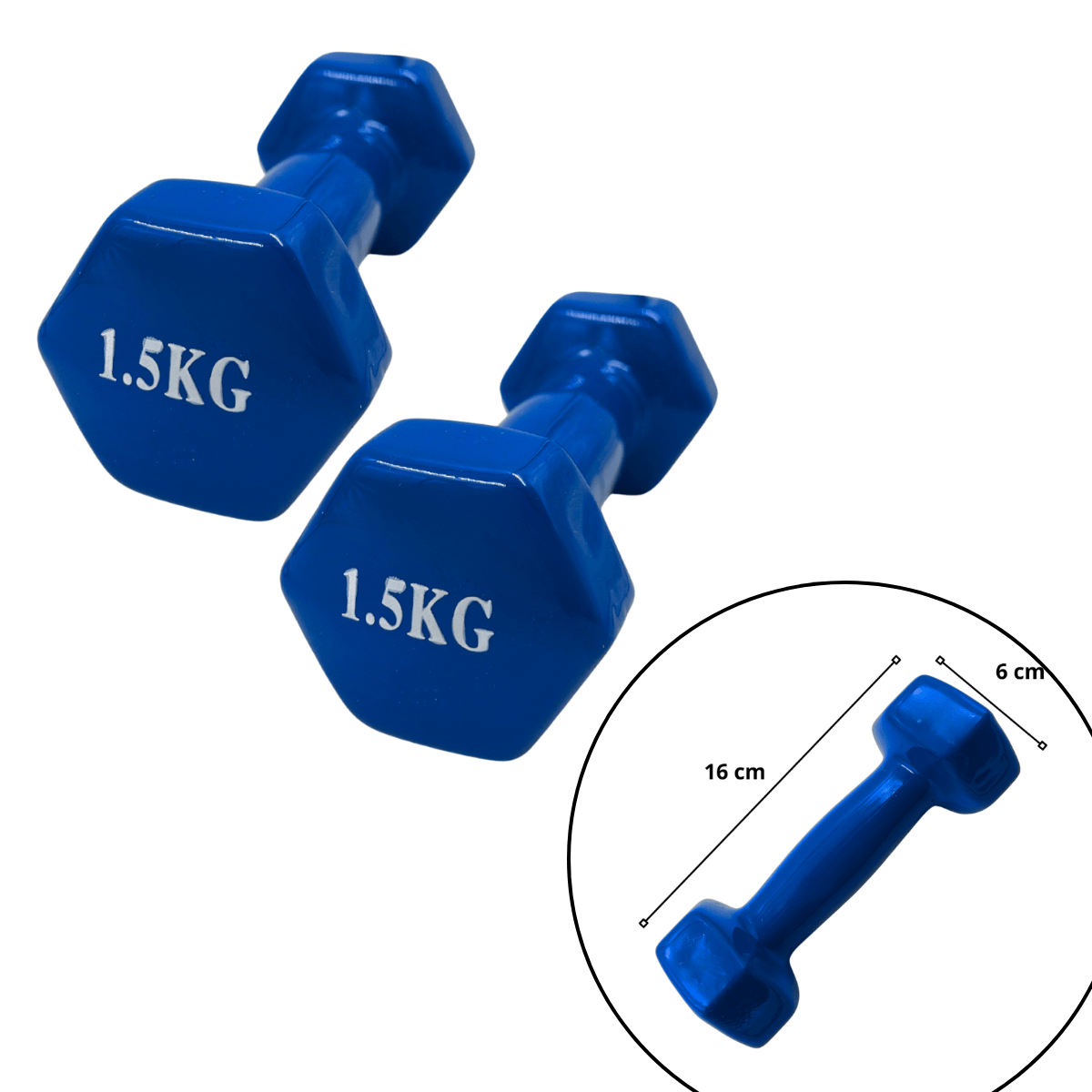 Pro-Sportz 10kg Hexagonal Dumbbell Set + Carrying Case