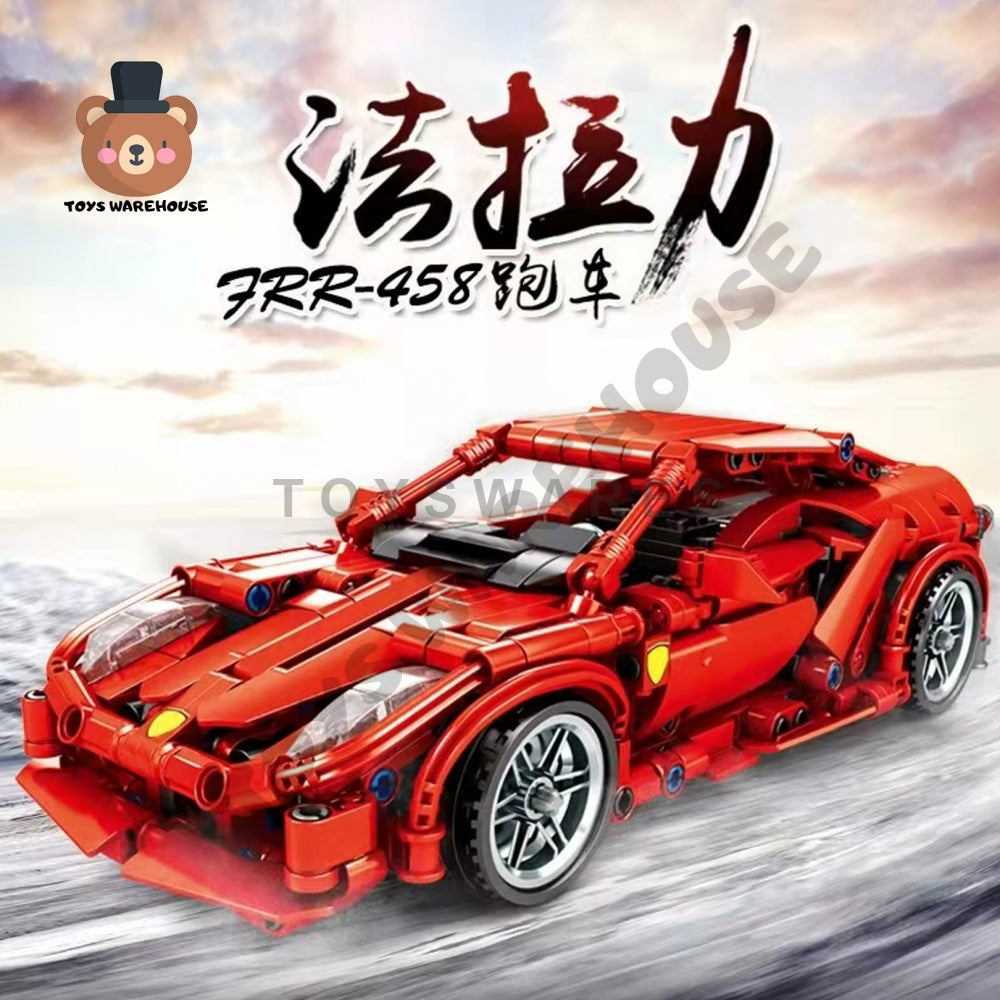 LEGO COMPATIBLE BLOCK FERRARI DIE CAST CAR MODEL 701501