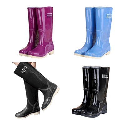 Rubber Boots Rain Shoes PVC Outdoor Waterproof Boots Fishing Hunting Farm-Various Colours