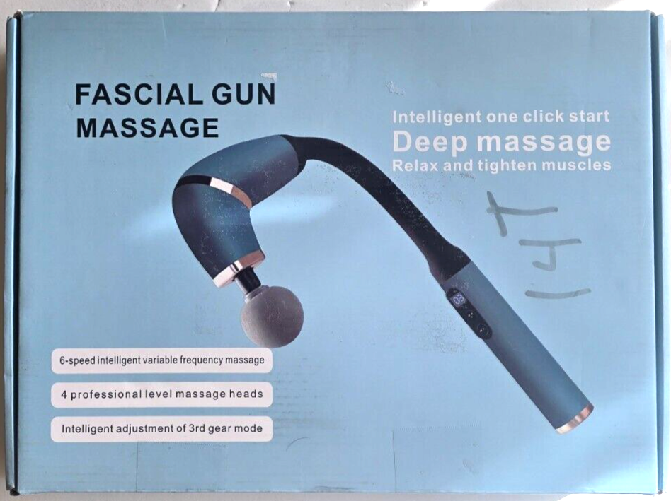 Massage Gun U-Shaped For Full Body Workout 4 Massage Heads