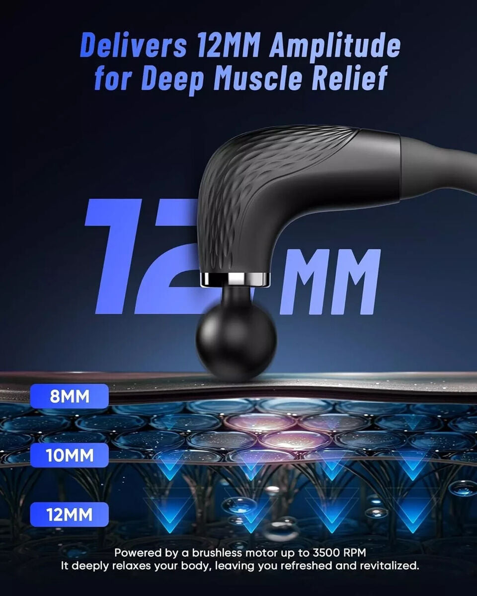 Massage Gun U-Shaped For Full Body Workout 4 Massage Heads