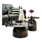 MFurn Nordic Modern Coffee Table with Sleek European-Style Design Clear Glass Top and Wood Panel for Living Rooms