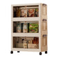 MHome Foldable Double Doors Plastic Foldable Box Storage Organizer Storage Bins With Wheels-Various Options