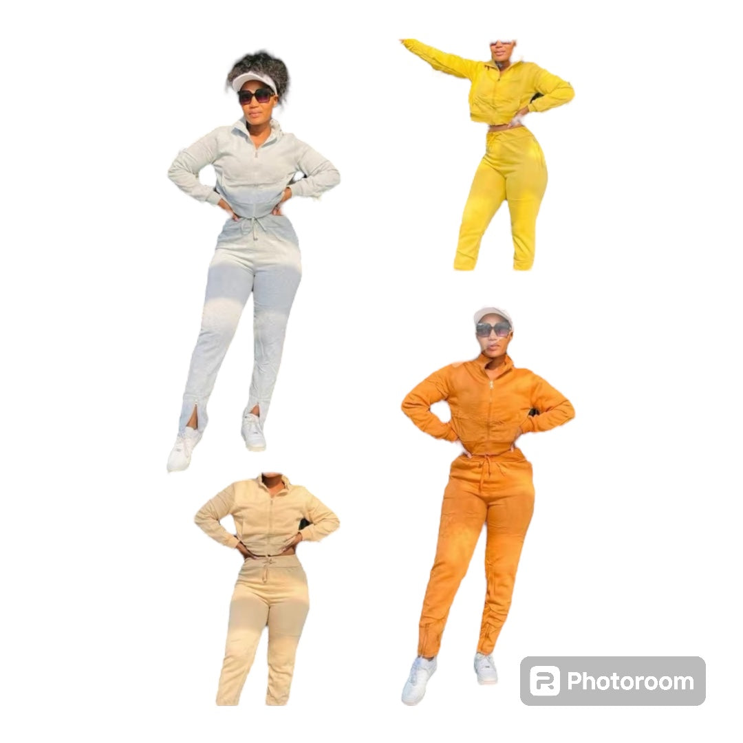 Ladies Trendy 2pc Tracksuits-Various Colours
