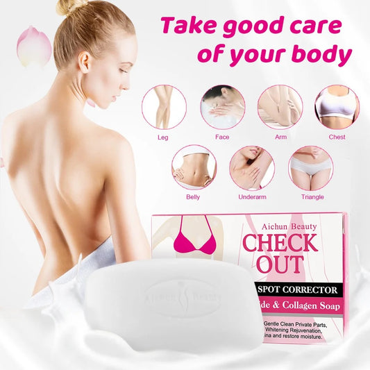 Private Parts Whitening Soap Deep Cleansing Remove Dark Spots Handmade Soap Face Body Underarm Whiten Soap