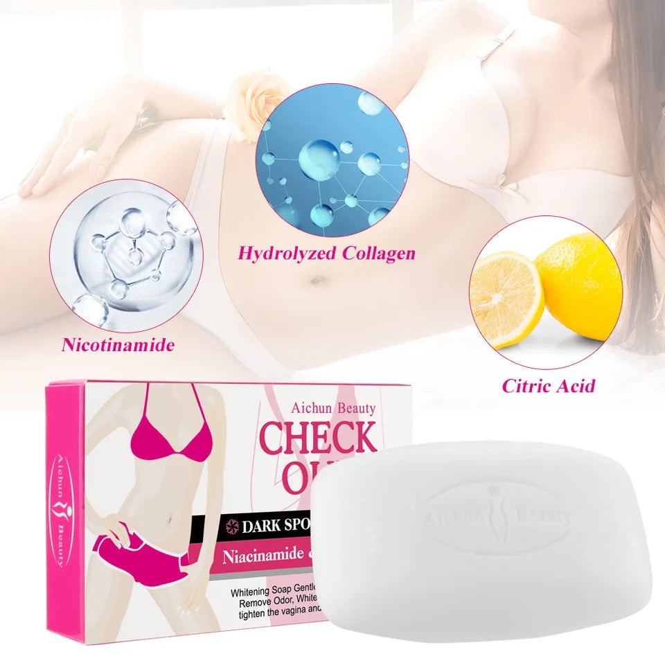 Private Parts Whitening Soap Deep Cleansing Remove Dark Spots Handmade Soap Face Body Underarm Whiten Soap