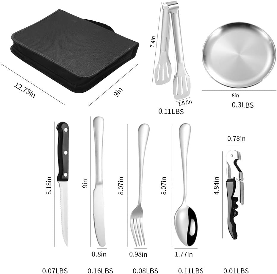 Stainless Steel Camping Takeaway Cutlery Set
