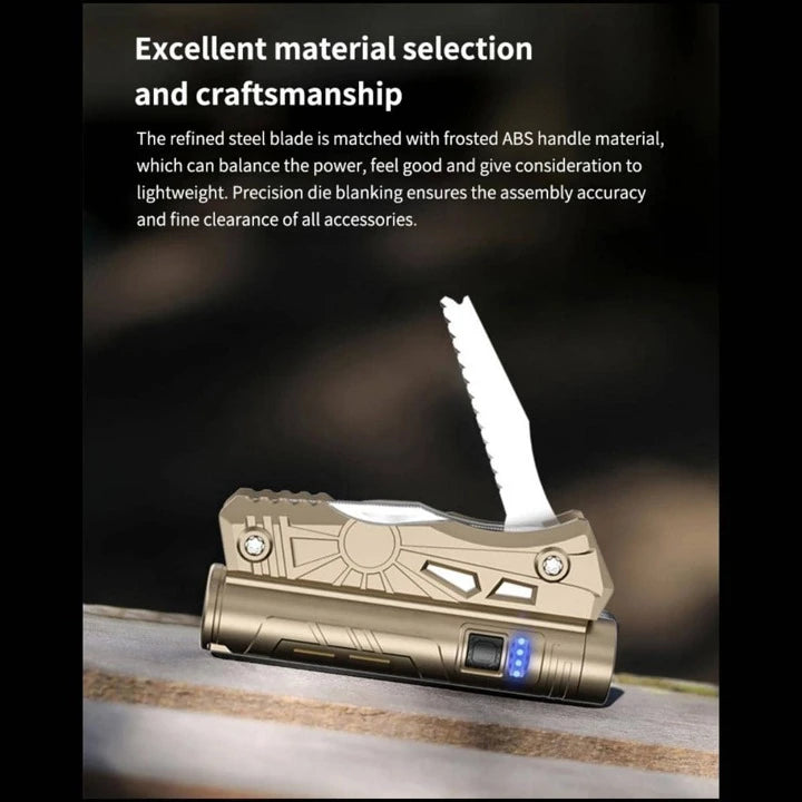 Multifunctional survival kit 7 in 1 tool with flashlight