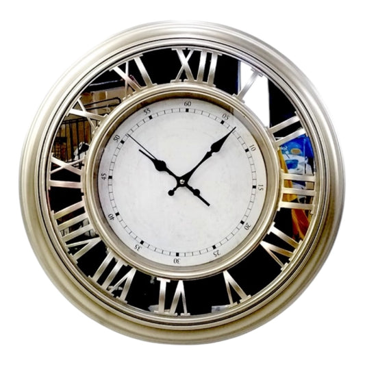 Luxury Wall Clock Modern Design Creative Silver Retro Wall Clocks Watch Nordic Industrial Style Living Room Decoration Gift Idea-50cm