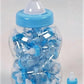 Congratulations, A Baby Shower for a Boy! Large bottle as a piggy bank, containing 30 small bottles, which you can fill with meringues 1 kg (blue/white). You can use this to thank your visitors. Gender Reveal…