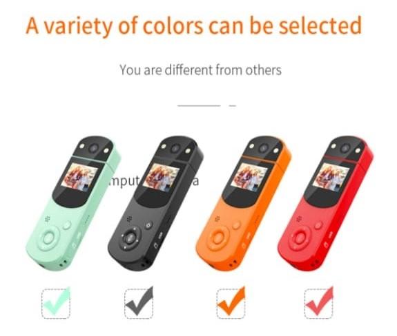 Digital Mini Body Spy Camera 1080P with Night Vision