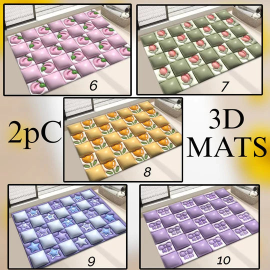 3D Absorbent Bath Mats
