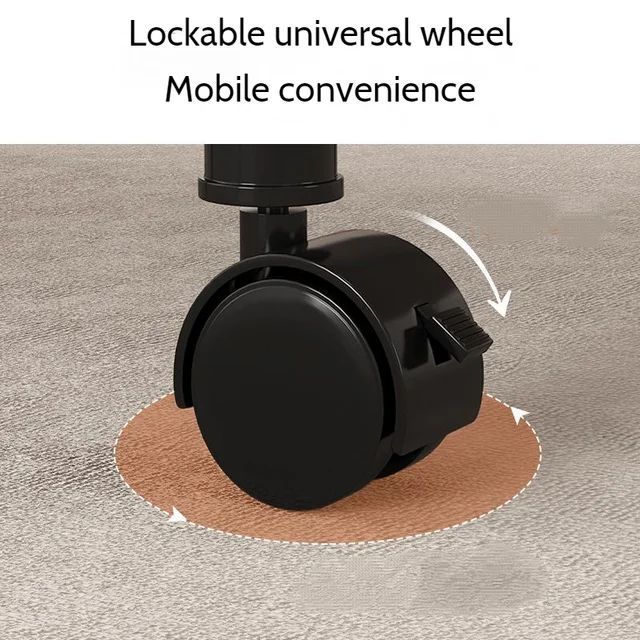 MFurn Round Double-Layer Side Table Trolley – Multi-Functional Sofa & Bedside Table