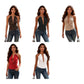 Ladies Sexy Cowl Neck Halter Top Backless Flowy Summer Going Out Tops-Various Colours