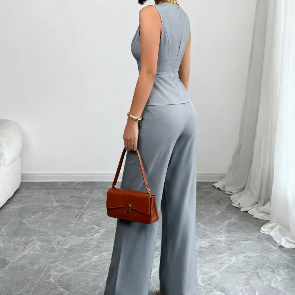 Ladies Elenzga Sleeveless 2pc Pants/Top Set -Various Colours