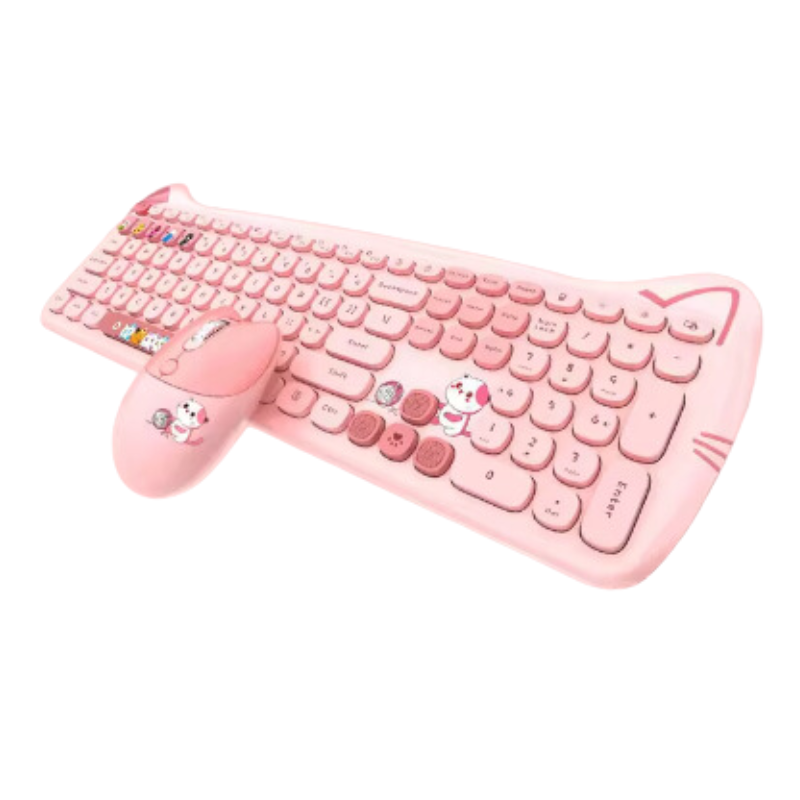 Cat 2.4G Wireless Ergonomics Keyboard and Mouse Set