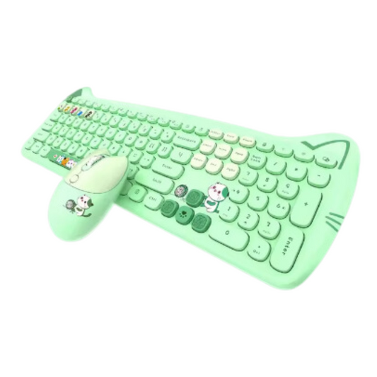Cat 2.4G Wireless Ergonomics Keyboard and Mouse Set