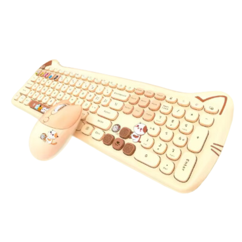 Cat 2.4G Wireless Ergonomics Keyboard and Mouse Set