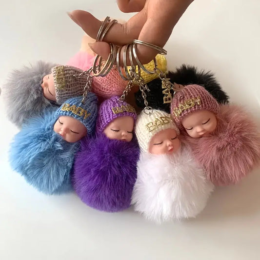 Keychain Faux Fur Baby - Various Colours