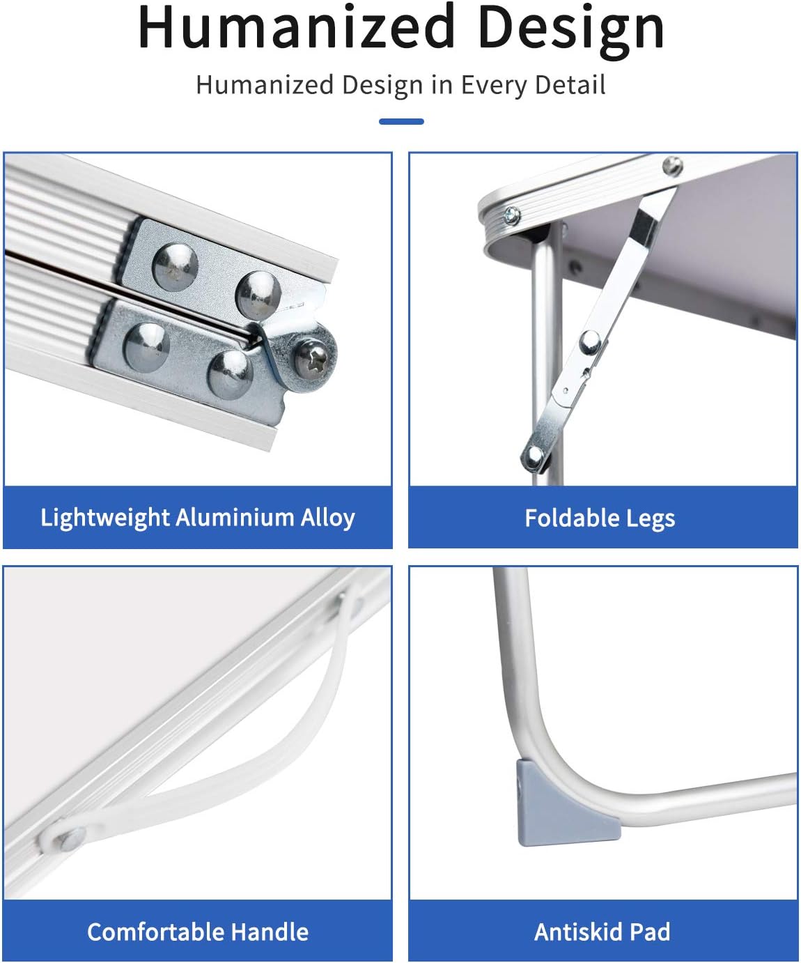 MFurn  Foldable Laptop Table for Bed - Lap Desk & Breakfast Serving Tray- Wood Colour