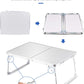 MFurn  Foldable Laptop Table for Bed - Lap Desk & Breakfast Serving Tray- Wood Colour