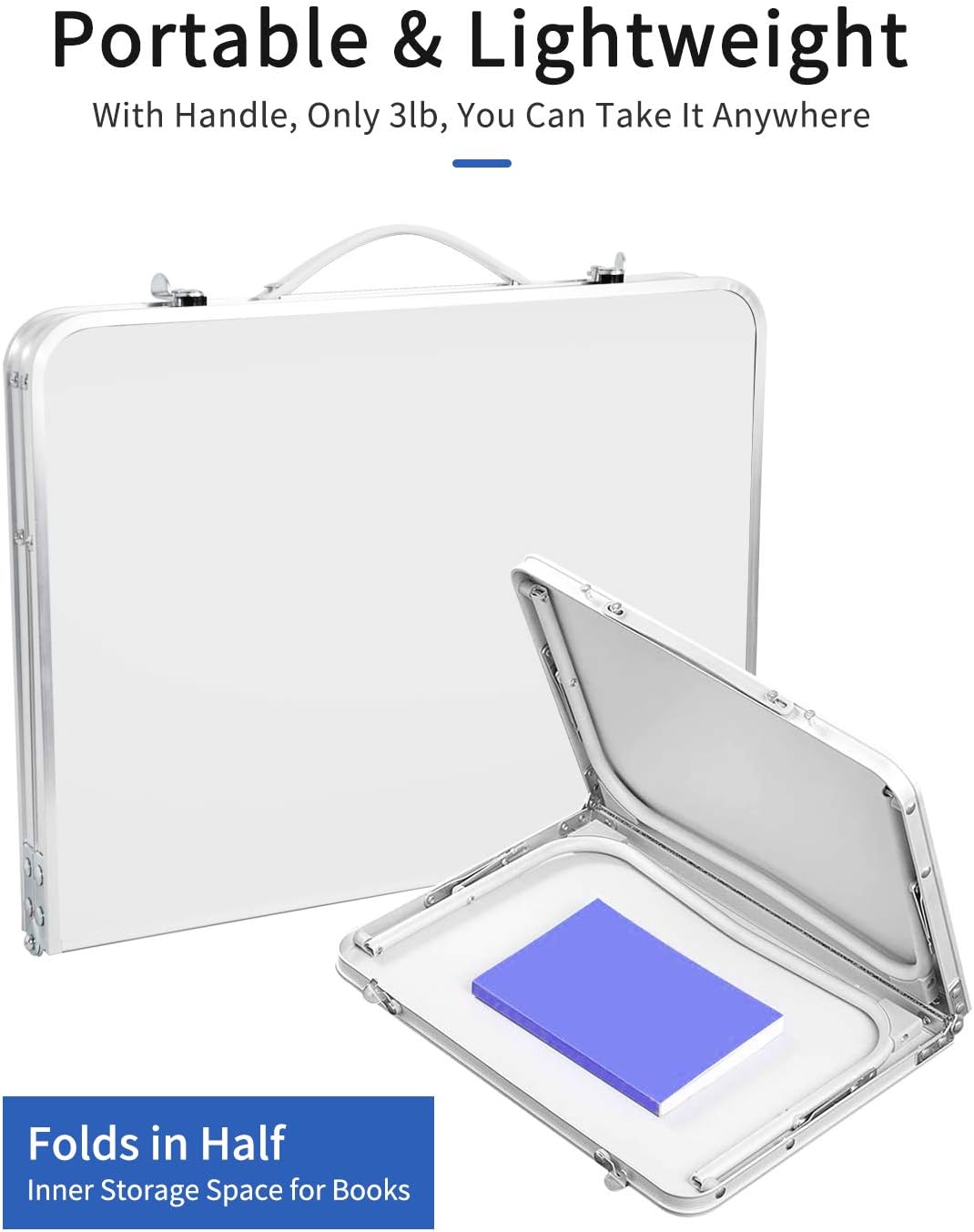 MFurn  Foldable Laptop Table for Bed - Lap Desk & Breakfast Serving Tray- Wood Colour