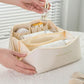 Beige Waterproof Portable Comestic Bag, Large Capacity Makeup Bag, Travel Toiletry Bag.