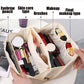 Beige Waterproof Portable Comestic Bag, Large Capacity Makeup Bag, Travel Toiletry Bag.