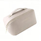 Beige Waterproof Portable Comestic Bag, Large Capacity Makeup Bag, Travel Toiletry Bag.