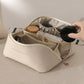 Beige Waterproof Portable Comestic Bag, Large Capacity Makeup Bag, Travel Toiletry Bag.