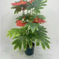 Artificial plant anthurium andraeanum lind plastic green plants-70cm