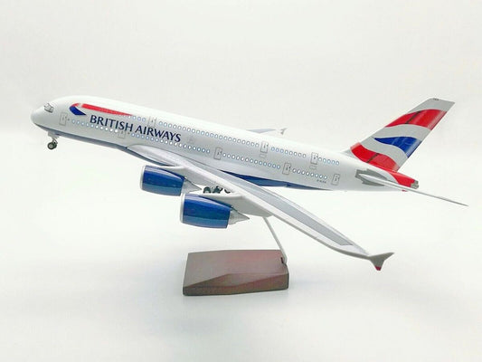 British Airways A380 Airplane Large Plane Model LED Model Airplane 45Cm