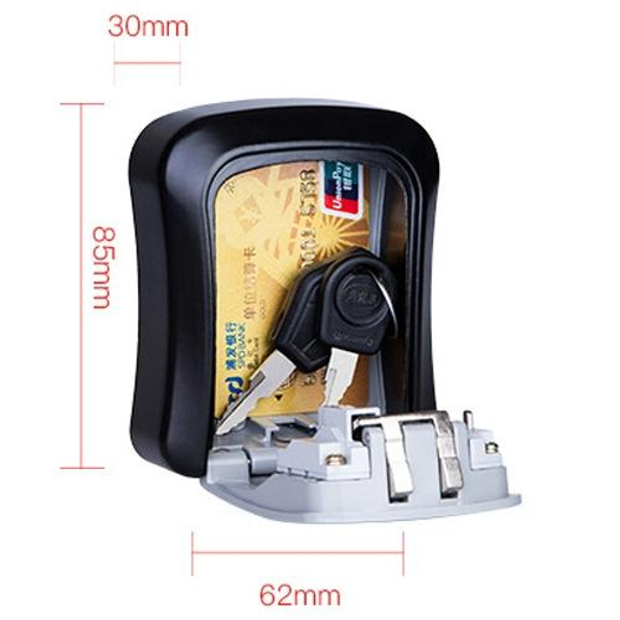 Key Lock Box Wall Mounted Key Safe Box Weatherproof Combination New