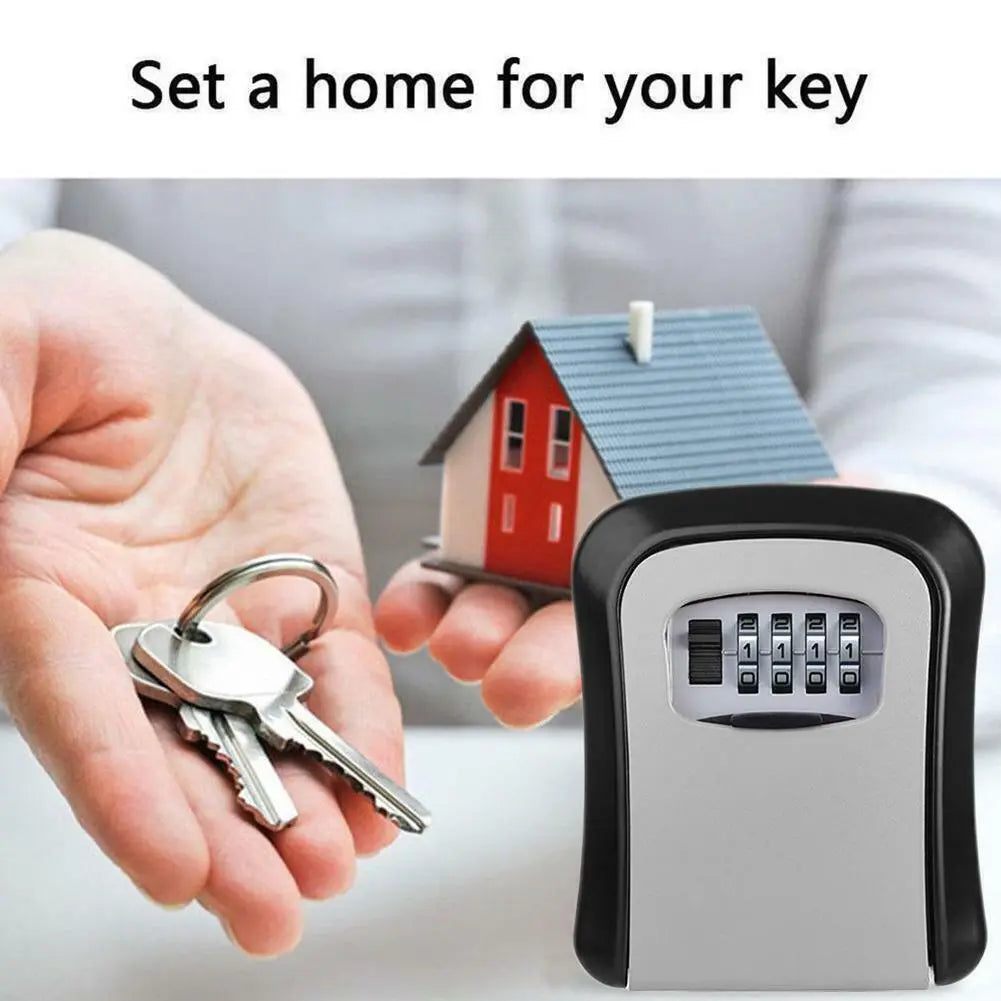 Key Lock Box Wall Mounted Key Safe Box Weatherproof Combination New
