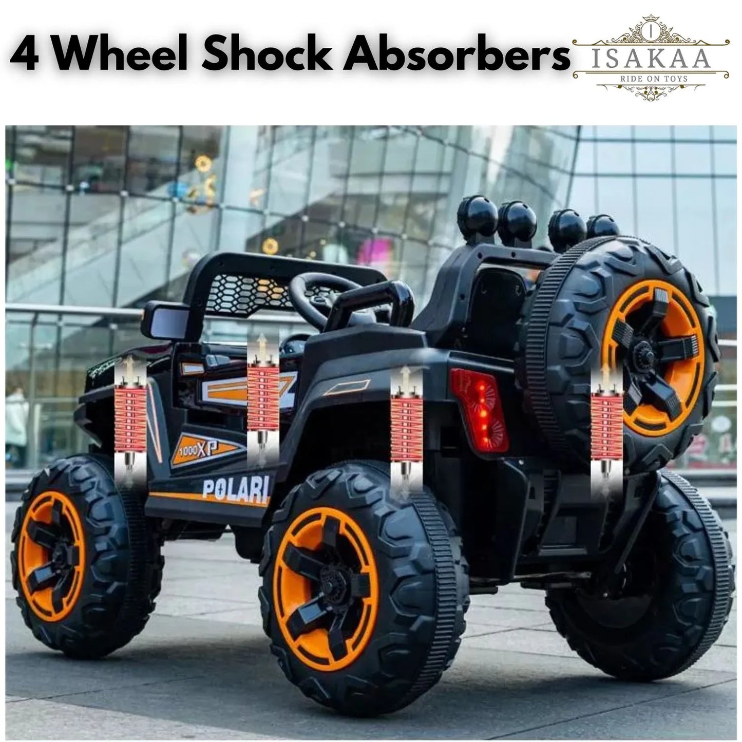 Kids Jeep – YKL999 – 4 Wheel Drive ISAKAA 1 to 7.5 Years. 12v battery – Bluetooth – Kids Car – Ride on Jeep