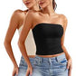 Ladies Strapless Bandeau Tube Tops-Various Colours