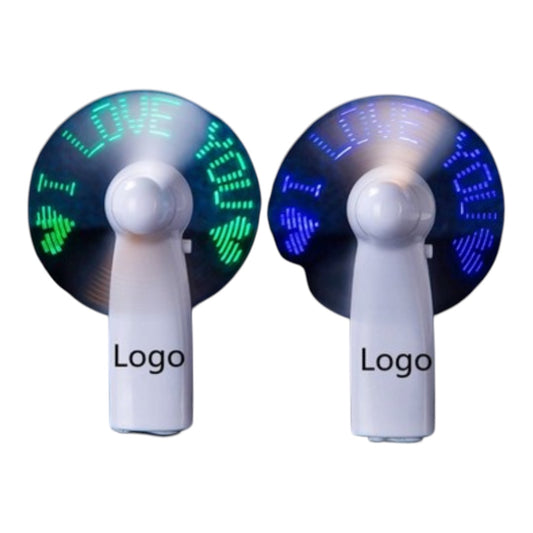 Pre-Programmed Mini Fan with LED Message Fan.