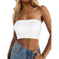 Ladies Strapless Bandeau Tube Tops-Various Colours