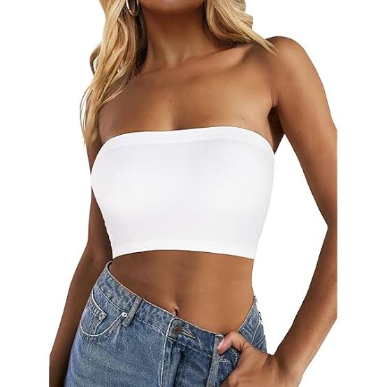 Ladies Strapless Bandeau Tube Tops-Various Colours
