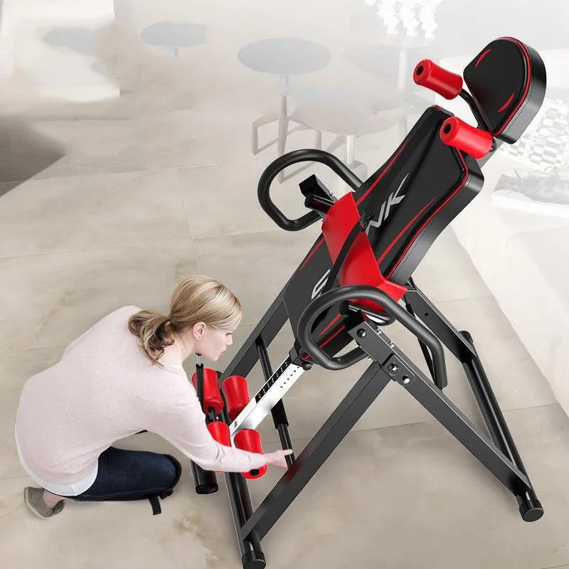 Gravity Heavy Duty Inversion Table, Back Stretcher Machine for Pain Relief Therapy, Inversion Equipment - Headrest & Adjustable Protective Belt with Adjustable Headrest
