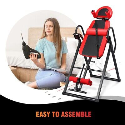 Gravity Heavy Duty Inversion Table, Back Stretcher Machine for Pain Relief Therapy, Inversion Equipment - Headrest & Adjustable Protective Belt with Adjustable Headrest