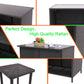MFurn Cassy 3pc Wicker Outdoor Patio Bar Set with Glass Top & Cushions