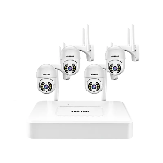 Jortan IP Smart Wifi Camera Wireless kit PTZ Surveillance with 500gb HDD Colour